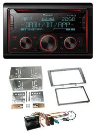 Автомагнитола Pioneer 2DIN, DAB, CD/MP3, USB, Bluetooth, серебристая, для Peugeot 308 (2007–2009)