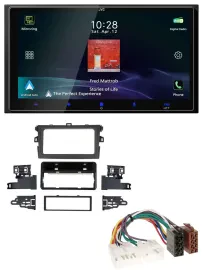 JVC USB Bluetooth 2DIN DAB MP3 Autoradio für Toyota Corolla 2009-2013 silber