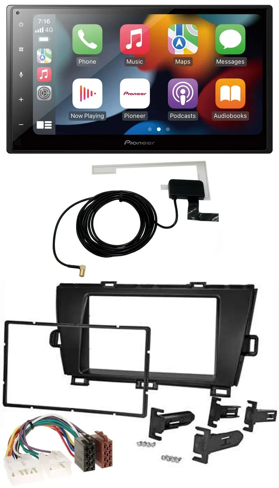 Pioneer MP3 USB Bluetooth DAB 2DIN Autoradio für Toyota Prius (2009-2012)