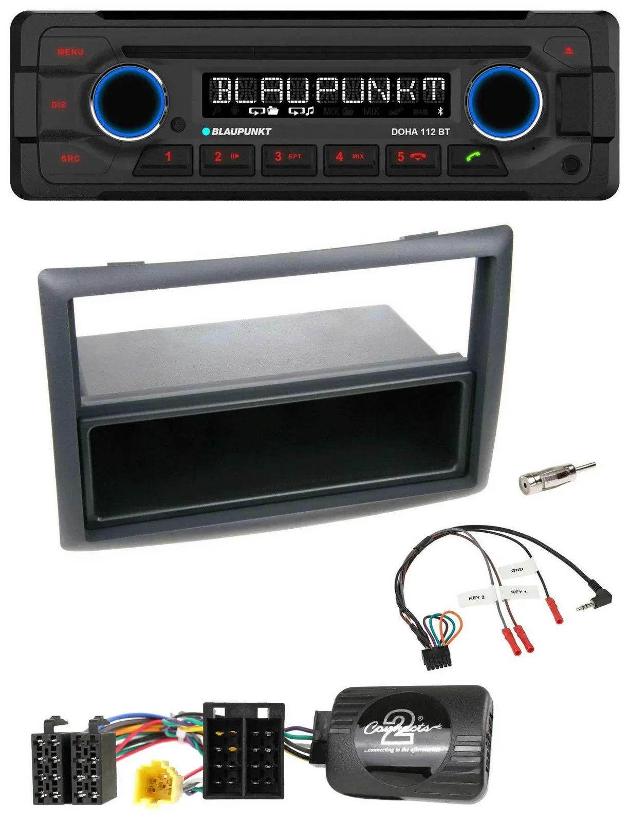 Blaupunkt Lenkrad MP3 CD Bluetooth USB Autoradio für Renault Megane 2007-2008 sc