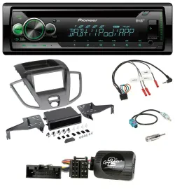 Pioneer USB MP3 DAB Lenkrad CD Autoradio für Ford Transit V363 15-18 ohne Displa