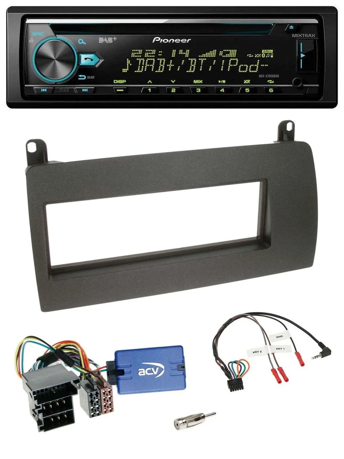 Pioneer DAB Lenkrad CD USB Bluetooth Autoradio für Rover 75 (2003-2005)