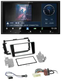 Kenwood Bluetooth 2DIN USB DAB MP3 Autoradio für Nissan Micra ab 2017 schwarz gl