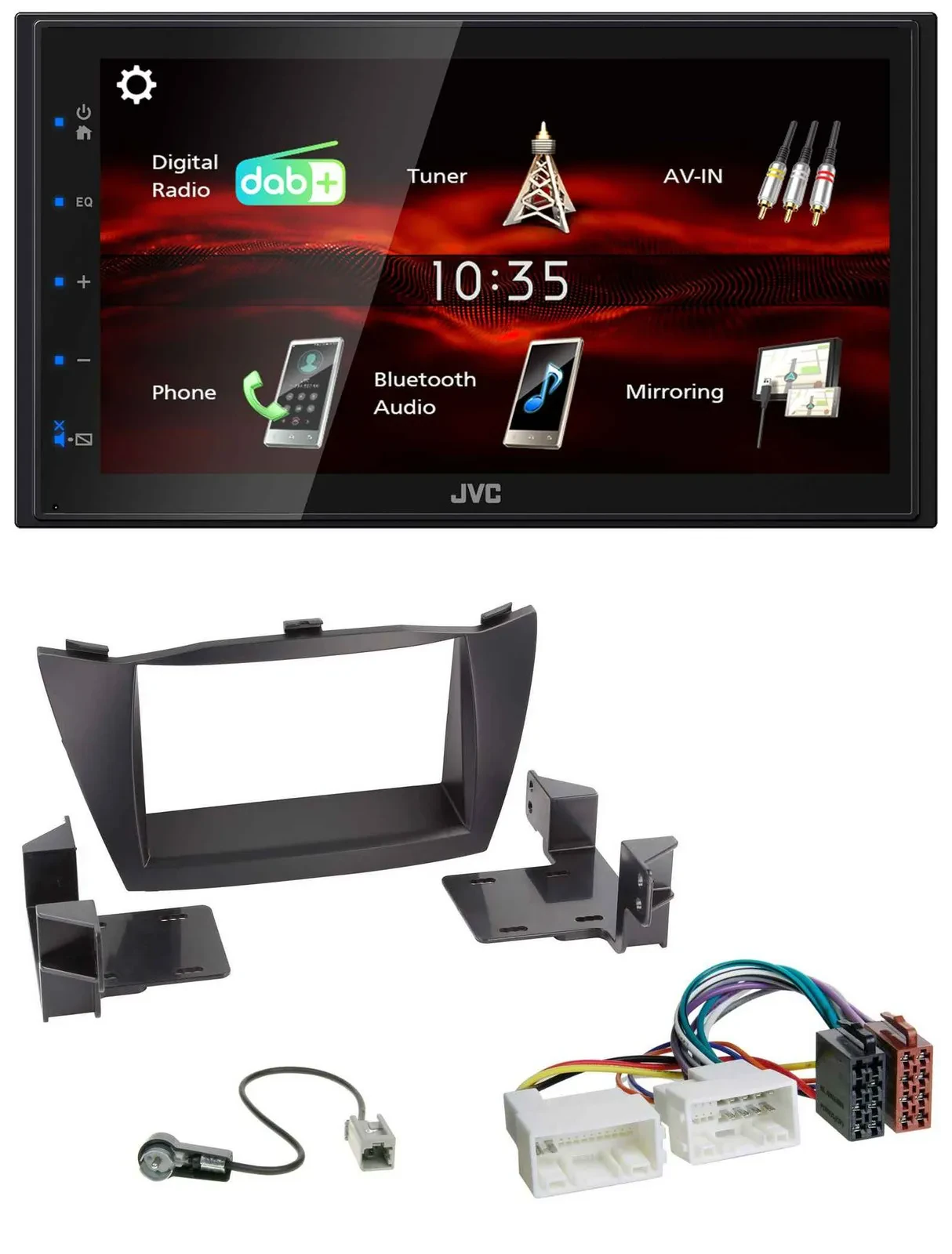 JVC USB Bluetooth MP3 DAB 2DIN Autoradio für Hyundai Tucson 2010-2015