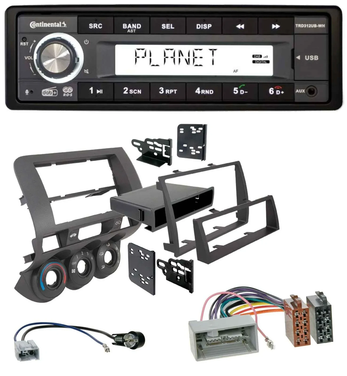 Continental USB 1DIN AUX DAB MP3 Autoradio für Honda Fit 06-07 nur US-Importe