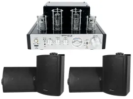 Rockville BluTube Tube Amplifier/Home Theater Receiver+(4) 5.25" Swivel Speakers