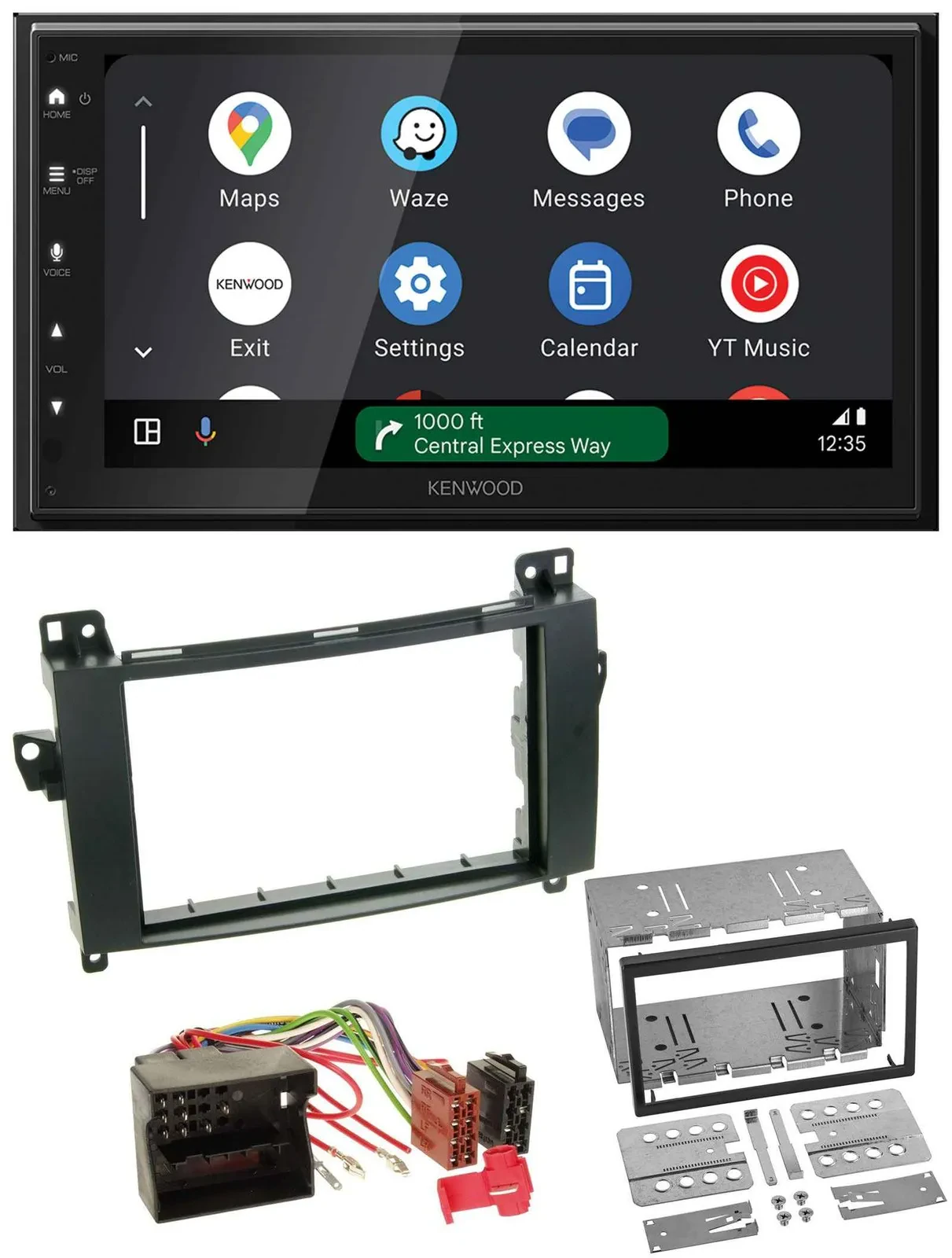 Автомагнитола Kenwood 2-DIN, DAB, Bluetooth, USB, MP3 для Mercedes A-Class W169/C169