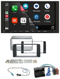 JBL USB 2DIN MP3 Bluetooth AUX Autoradio für MAN TGA TGX TGL TGM TGS 2017-2023