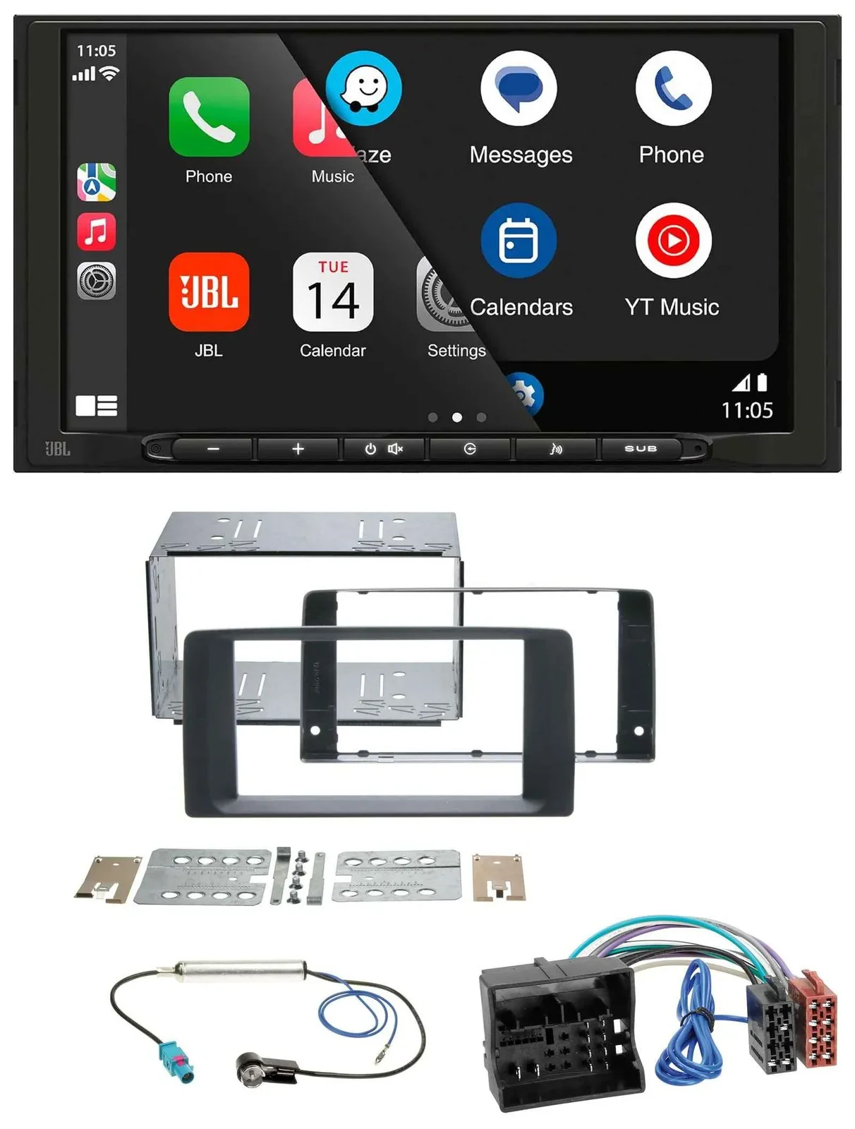 JBL USB 2DIN MP3 Bluetooth AUX Autoradio für MAN TGA TGX TGL TGM TGS 2017-2023