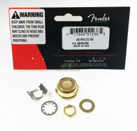 Genuine Fender Telecaster/Tele Guitar Input Jack Ferrule Plate Cup - GOLD