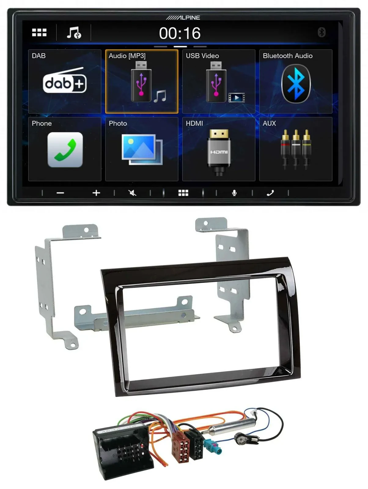 Alpine Bluetooth 2DIN MP3 DAB USB Autoradio für Citroen Jumper 2006-2011 Piano