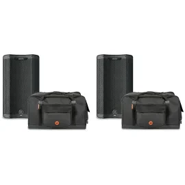 Harbinger VARI V3412 12" Powered Speakers Package w/Avenue II Road Runner Bags