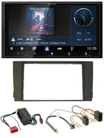 Kenwood Bluetooth 2DIN USB DAB MP3 Autoradio für Audi A6 01-05 C5 Bose Aktivsyst