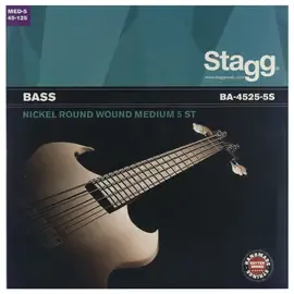 Струны для бас-гитары Stagg BA-4525-5S Nickel Medium 45-125