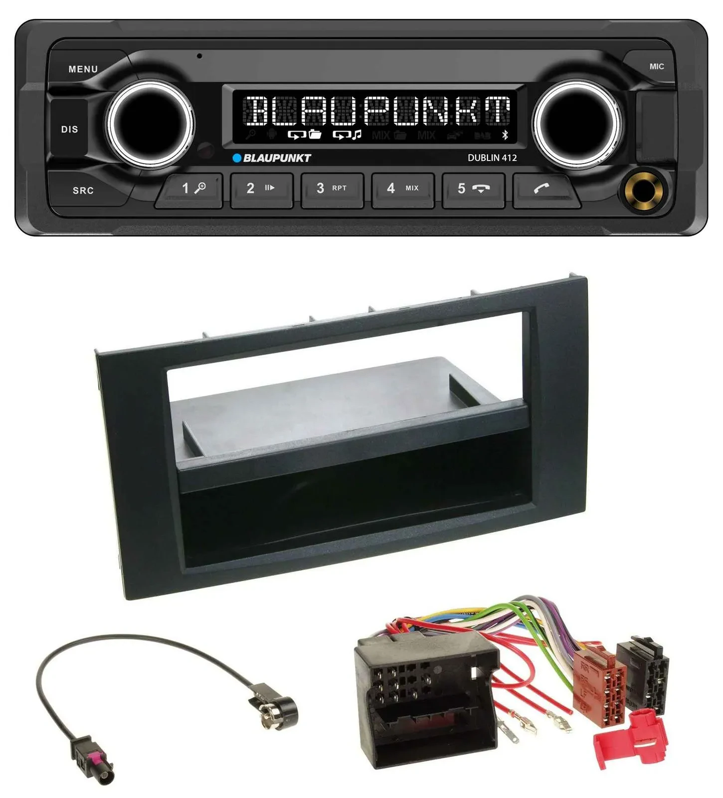 Автомагнитола Blaupunkt MP3, Bluetooth, USB, AUX для Ford Fusion/Transit/Kuga (2005–2012)