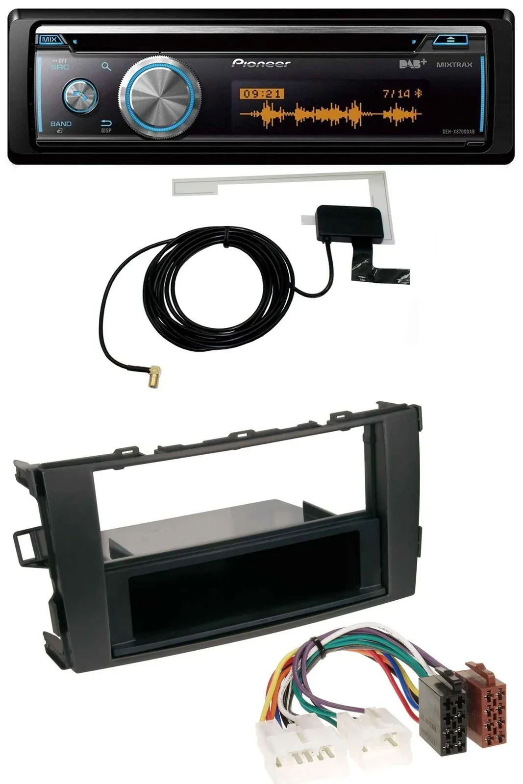 Pioneer Bluetooth DAB MP3 USB CD Autoradio für Toyota Auris (ab 2007)