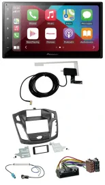 Автомагнитола для Ford Focus (2011–2014) Pioneer 2DIN, USB, Bluetooth, DAB, MP3