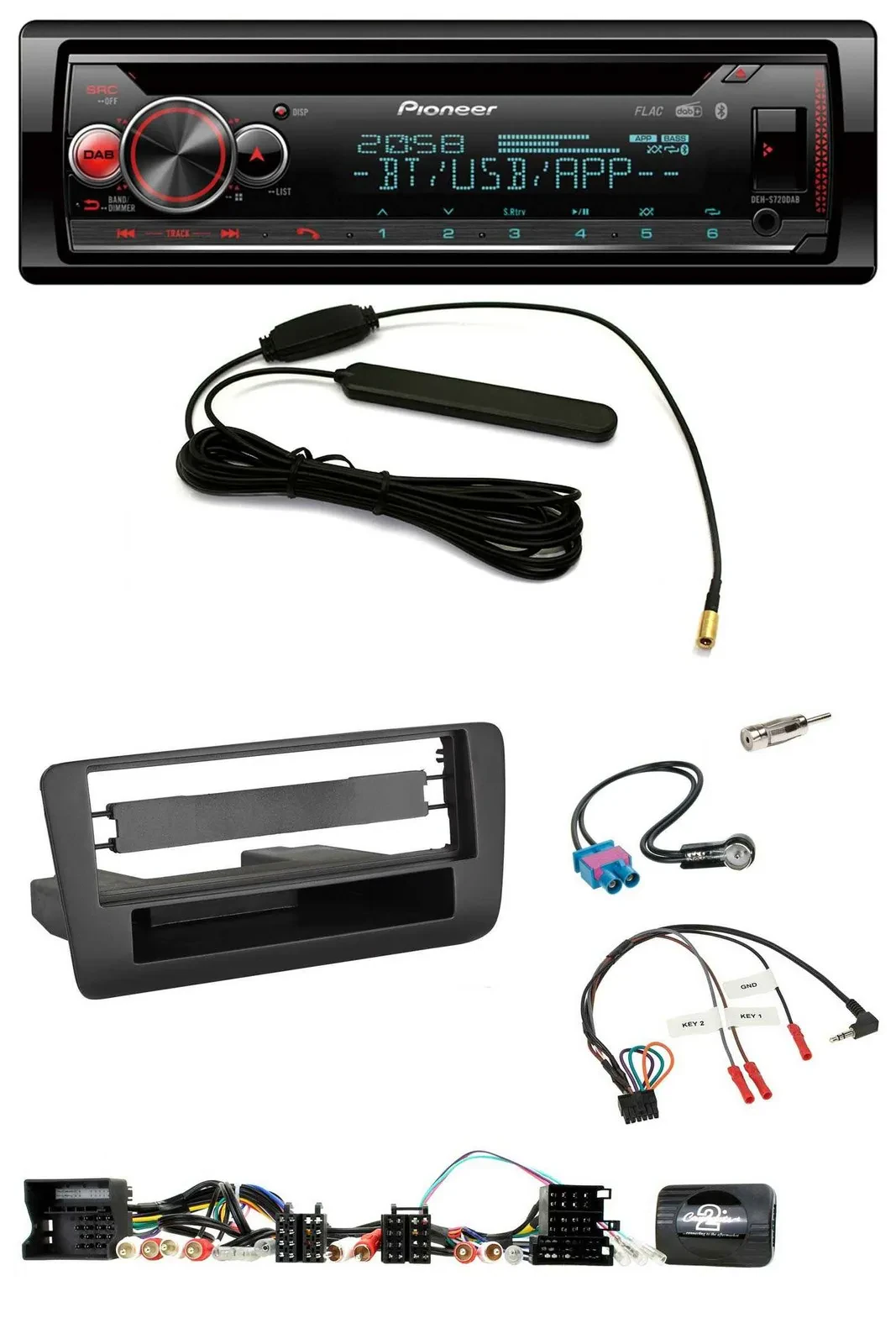 Автомагнитола для Audi A1 (2010–2019) Pioneer CD, USB, DAB, Bluetooth