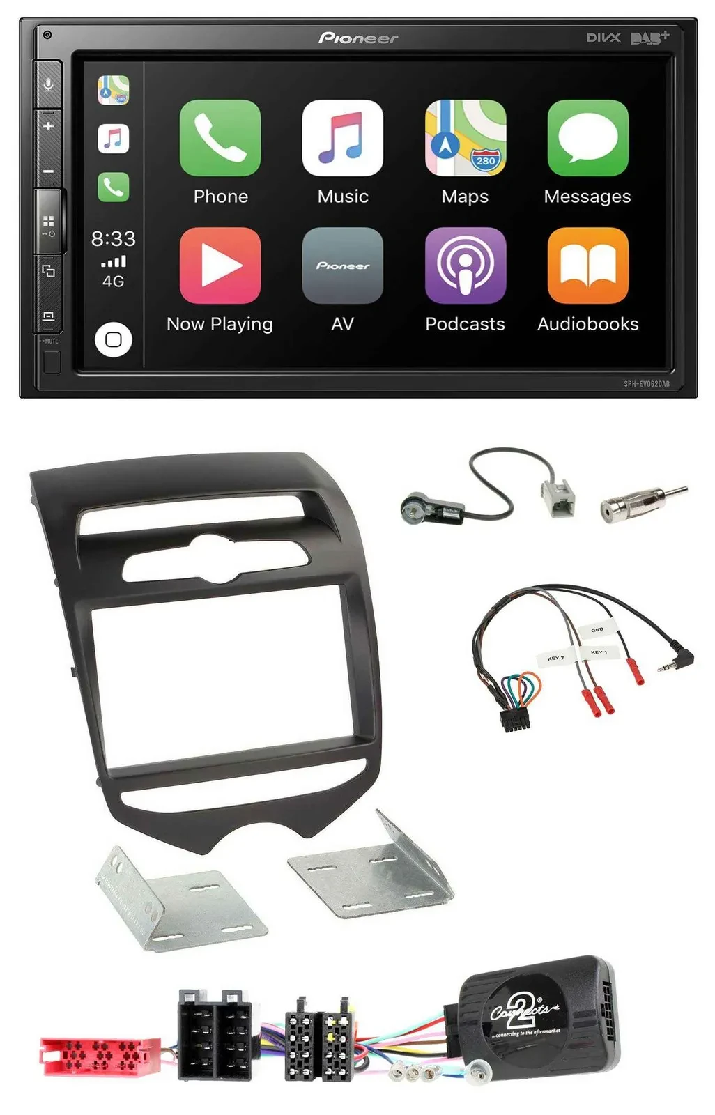 Автомагнитола Pioneer 2DIN, DAB, Bluetooth, USB для Hyundai ix20 (с 2010)
