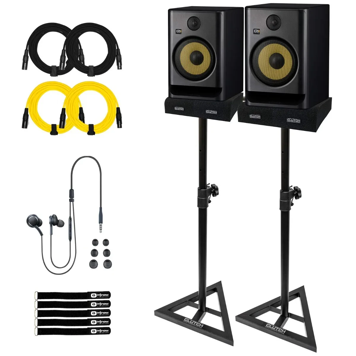 KRK Generation 5 Rokit RP8 G5 8" Studio Monitors 2-Pack with Stands