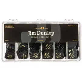 Медиаторы Dunlop Celluloid Black Teardrop Display 485003