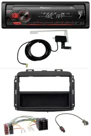 Автомагнитола Pioneer 1 DIN USB DAB MP3 AUX для Fiat 500L (с ISO, с 2012)