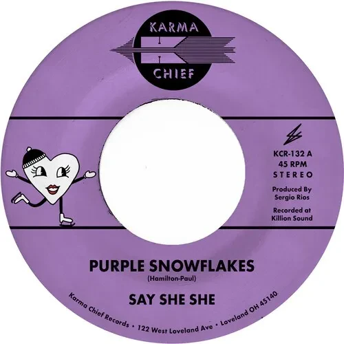 Виниловая пластинка Say She She - Purple Snowflakes / This Wintertime [New 7" Vinyl]