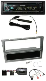 Pioneer CD MP3 Lenkrad DAB USB Autoradio für Opel Corsa C 00-04 aluminium