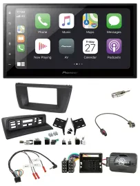 Pioneer Lenkrad Bluetooth DAB 2DIN USB Autoradio für BMW X3 E83 2004-2010 mittig