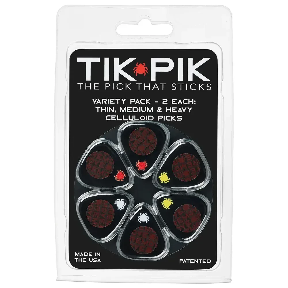 Медиаторы Tik Pik Stick-On Celluloid Variety Black (6 штук)
