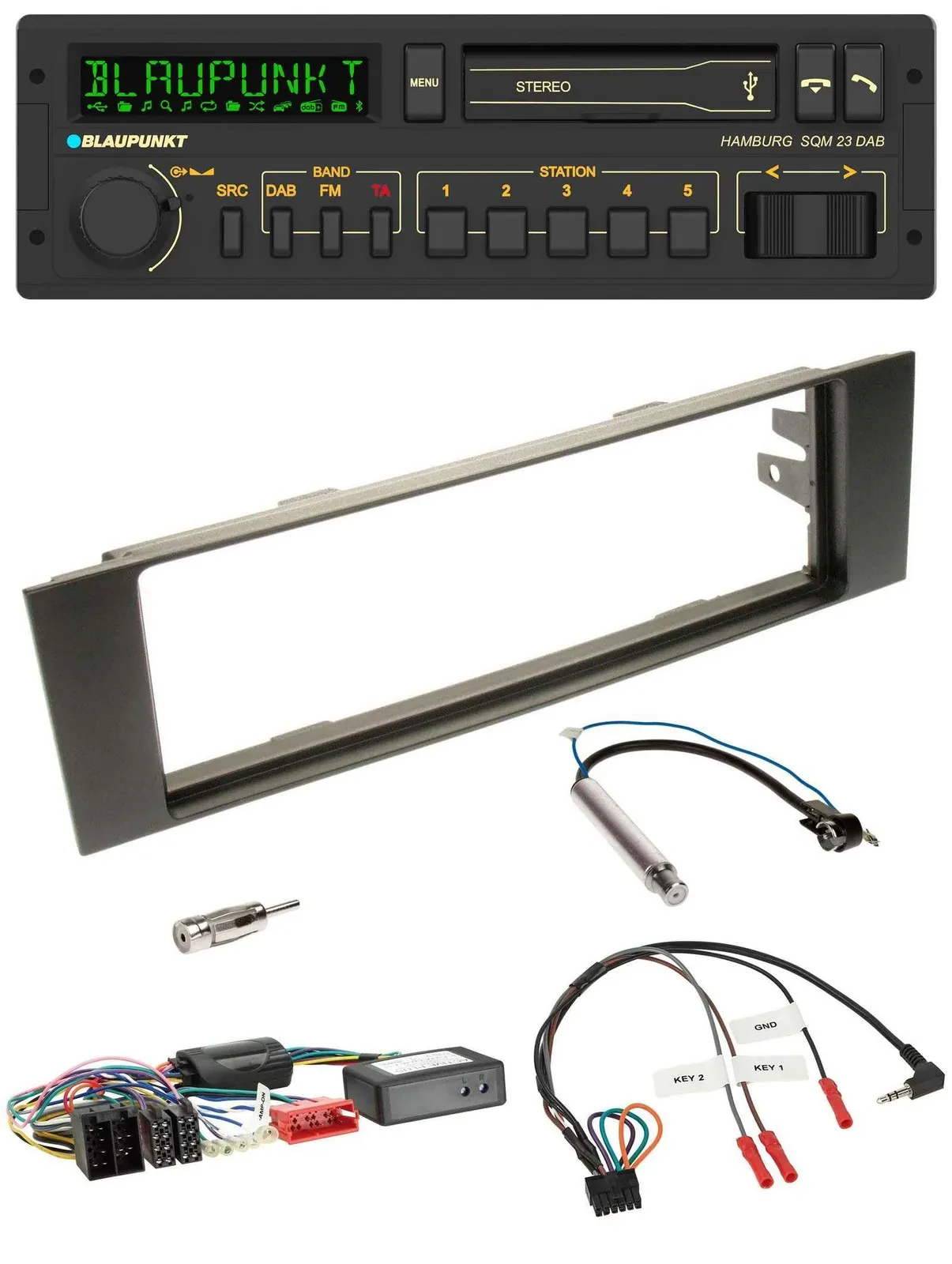 Blaupunkt USB DAB Bluetooth Lenkrad Autoradio für Audi A3 03-06 Teilsystemadapte