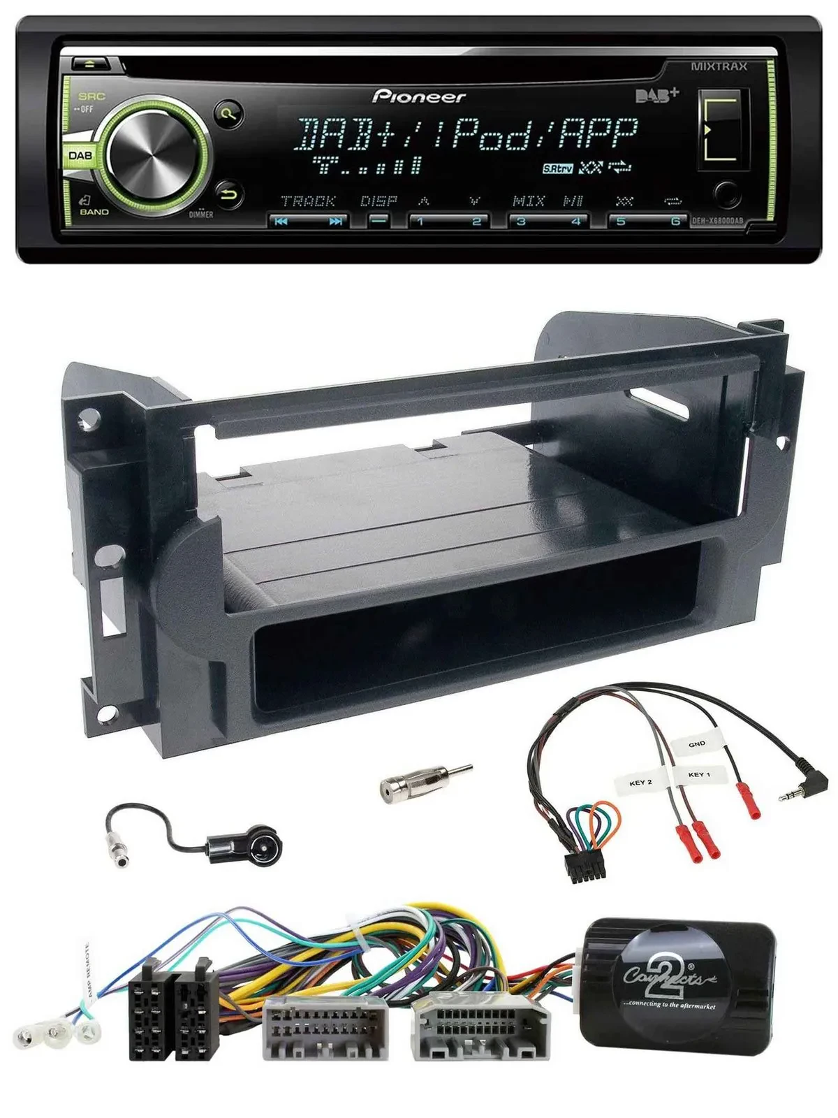 Pioneer DAB USB MP3 Lenkrad CD Autoradio für Dodge / Jeep