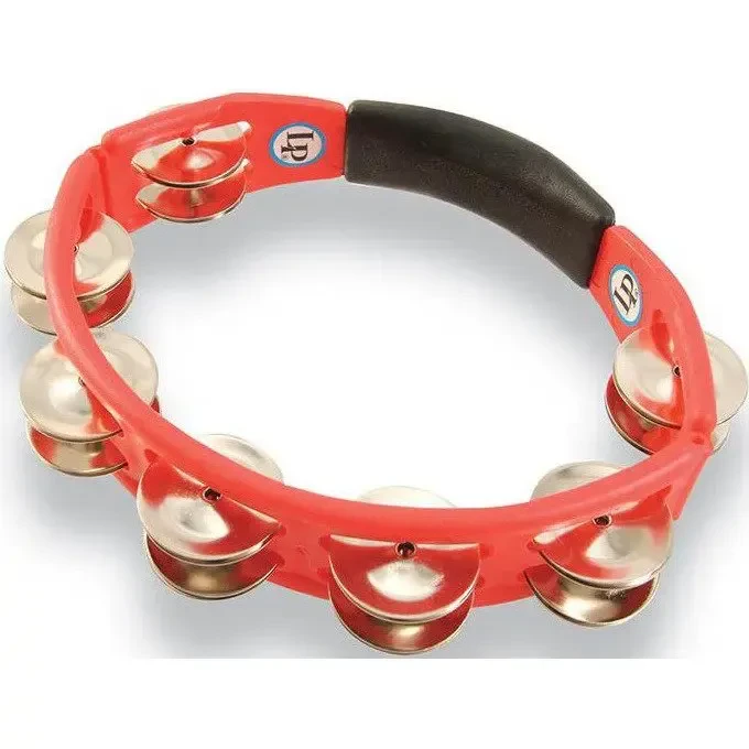 Тамбурин LP LP151 Cyclops Steel Jingles Tambourine Red пластиковый красный, 2x7 пар джинглов