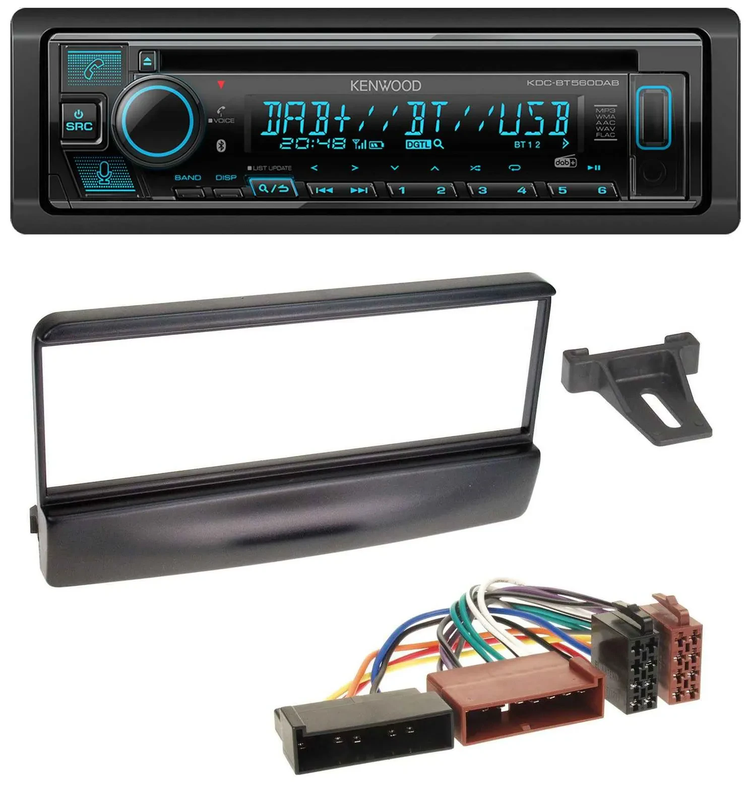 Автомагнитола Kenwood Bluetooth DAB CD MP3 USB для Ford Mondeo 96–02, Puma с 1997