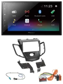 Pioneer USB Bluetooth DAB 2DIN MP3 Autoradio für Ford Fiesta 08-10 schwarz