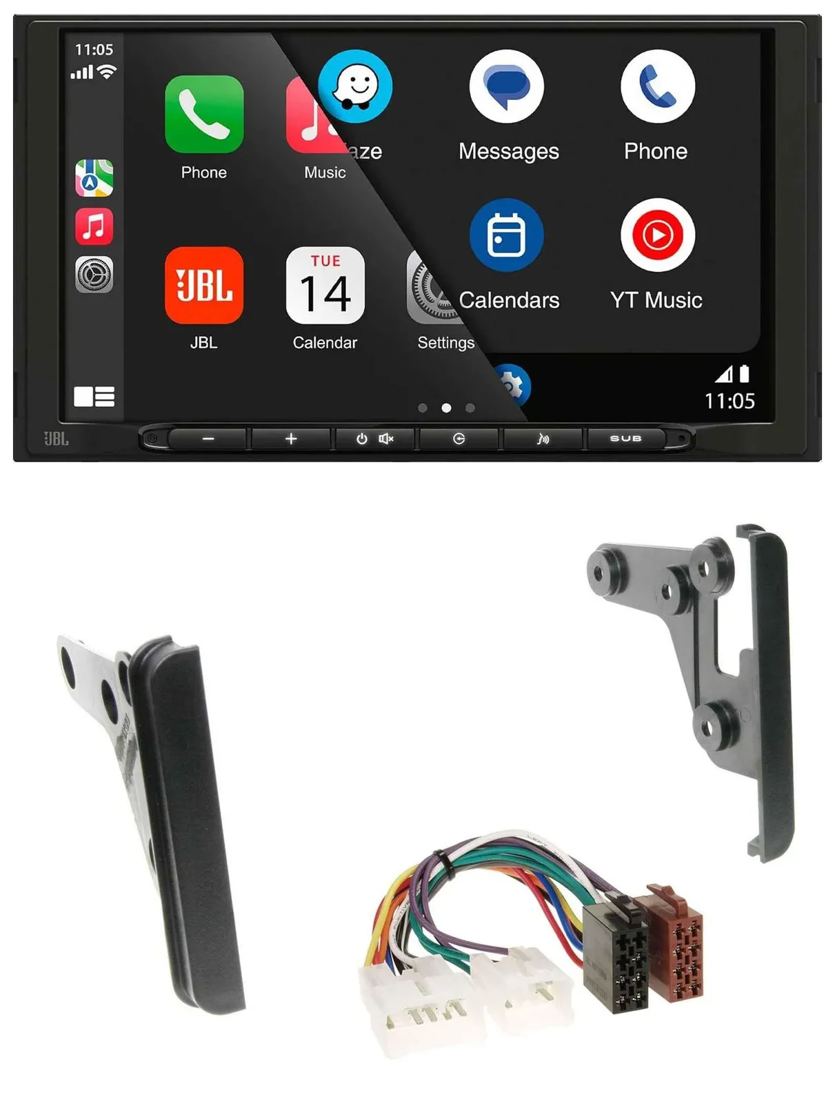 JBL USB 2DIN MP3 Bluetooth AUX Autoradio für Toyota Highlander Matrix RAV 4