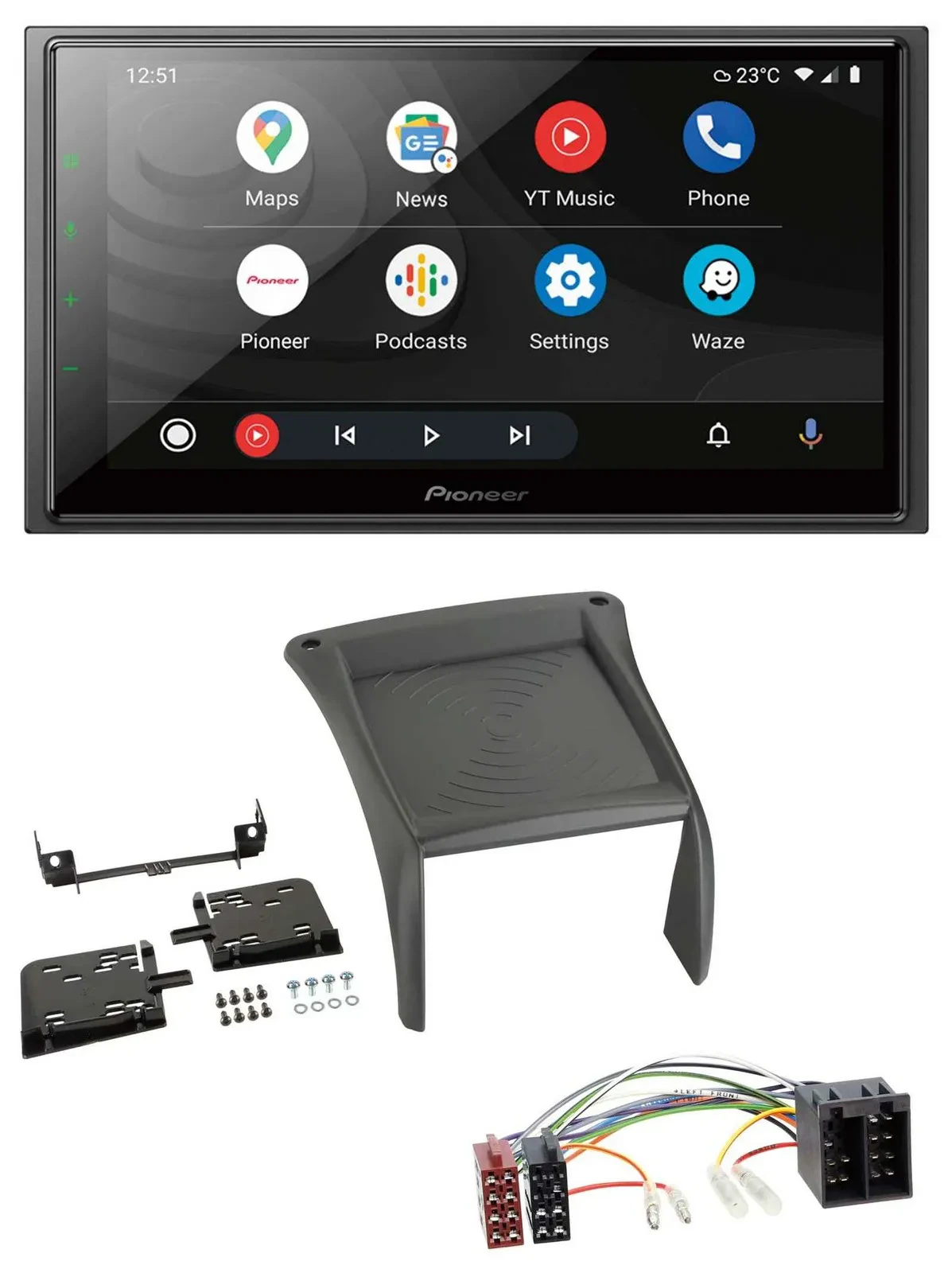 Автомагнитола для Fiat Ducato Pioneer 2 DIN, USB, DAB, Bluetooth (2002–2006)