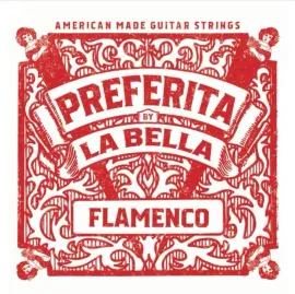 1P-F Preferita Flamenco Комплект струн для классической гитары, красный нейлон, La Bella
