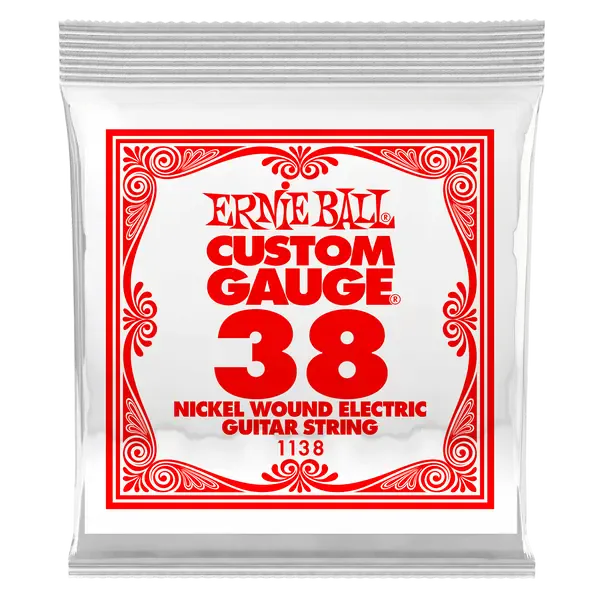 Струна для электрогитары Ernie Ball P01138 Custom gauge, сталь никелированная, калибр 38