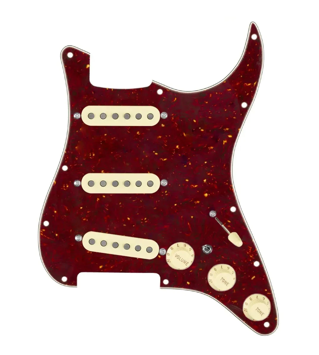 Звукосниматель для электрогитары 920D Custom SLPG-VTGA-AW-TPG-S7W-MT Loaded Pickguard for Strat, Aged White