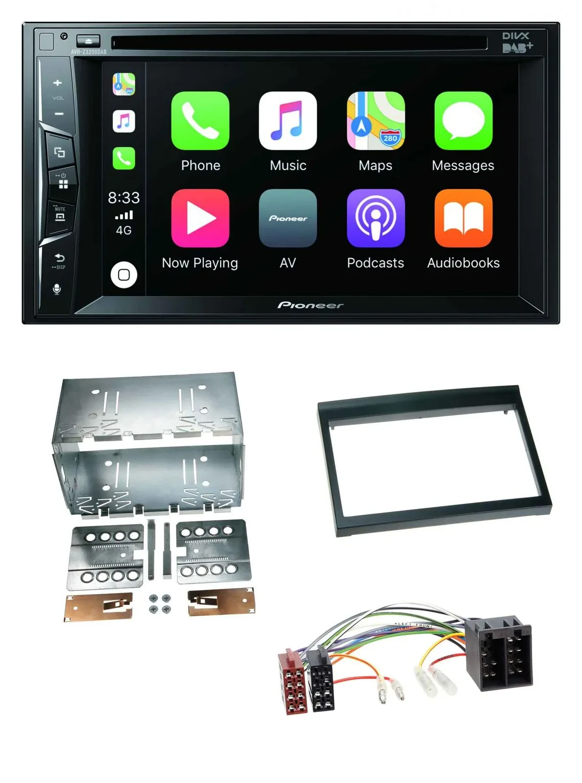 Pioneer MP3 USB DVD Bluetooth DAB 2DIN Autoradio für Porsche Boxster 1996-2004