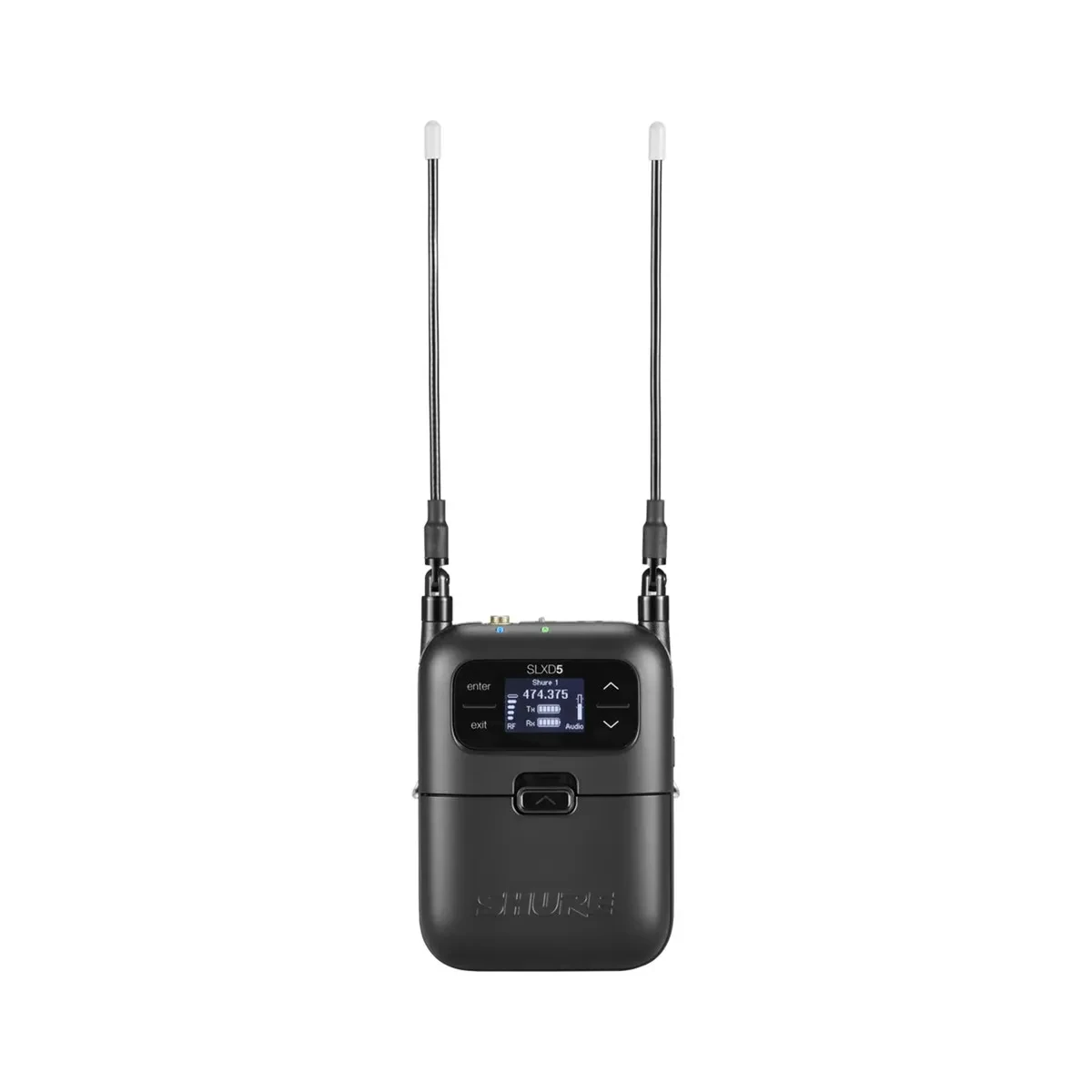 Shure SLXD5+ Single-Channel Portable Wireless Receiver, G57: 470-608MHz, Black