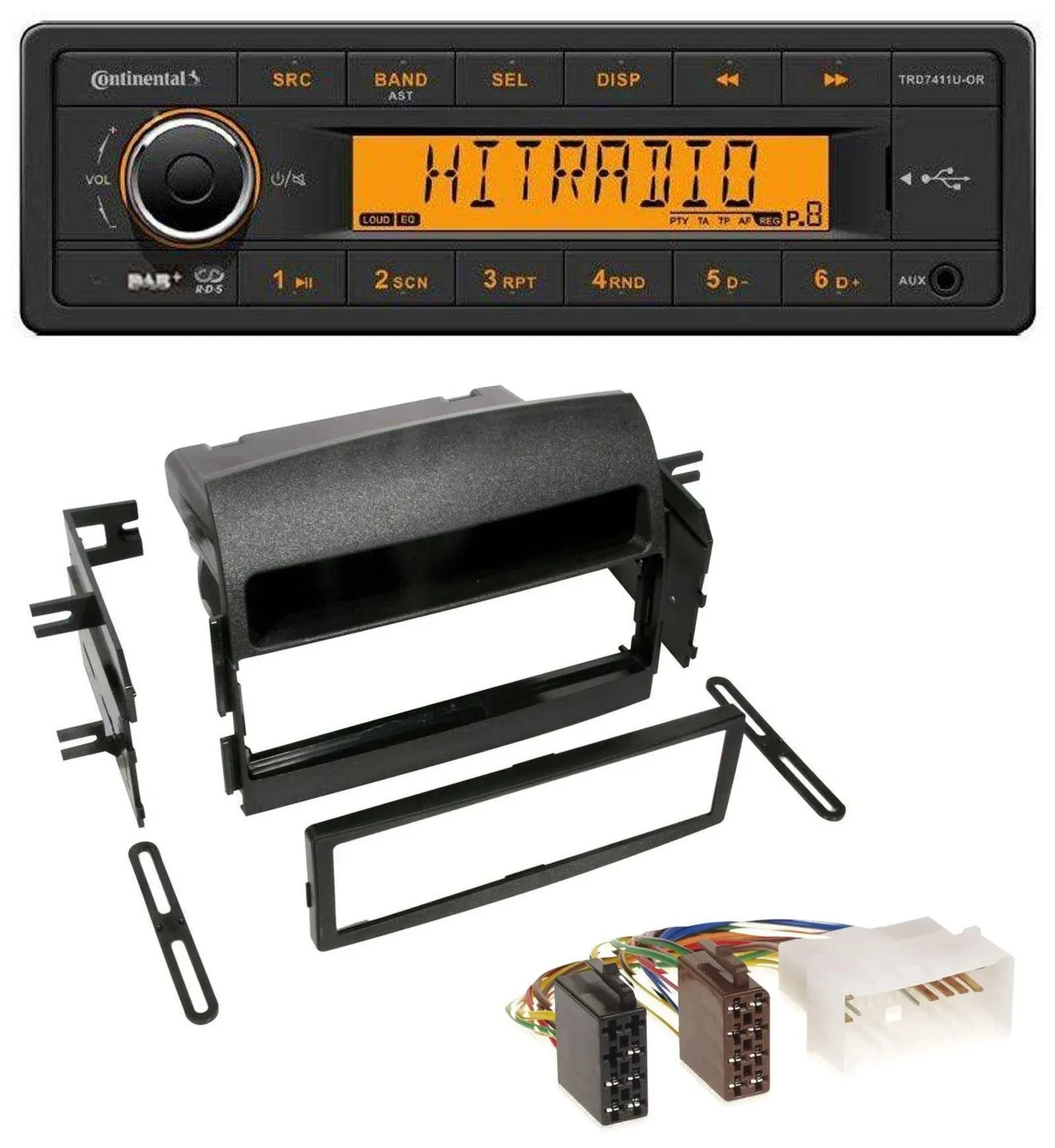 Continental 1DIN DAB MP3 AUX USB Autoradio für Hyundai Sonata (NF, 2005-2008)