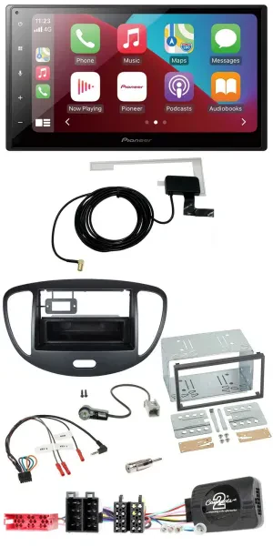 Pioneer USB Bluetooth DAB Lenkrad 2DIN Autoradio für Hyundai i10 2009-2013 schwa