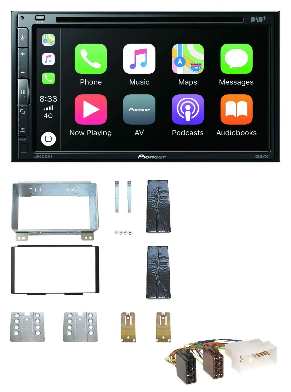 Pioneer DVD 2DIN MP3 DAB Bluetooth USB Autoradio für Kia Carnival II VQ 06-11