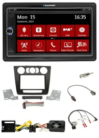 Blaupunkt TMC USB Lenkrad Bluetooth DAB 2DIN Navigation für BMW 1er man. Klima E