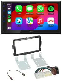 JVC Bluetooth USB MP3 2DIN DAB Autoradio für Dacia Sandero Renault Traffic Opel
