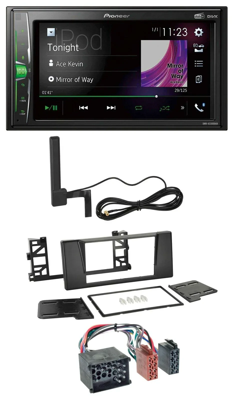 Автомагнитола для BMW 5 Series (E39), X5 Pioneer 2DIN, Bluetooth, DAB, MP3, AUX