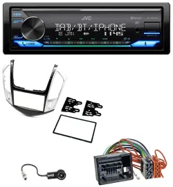 JVC Bluetooth DAB USB MP3 Autoradio für Chevrolet Cruze 2011-2016 silber