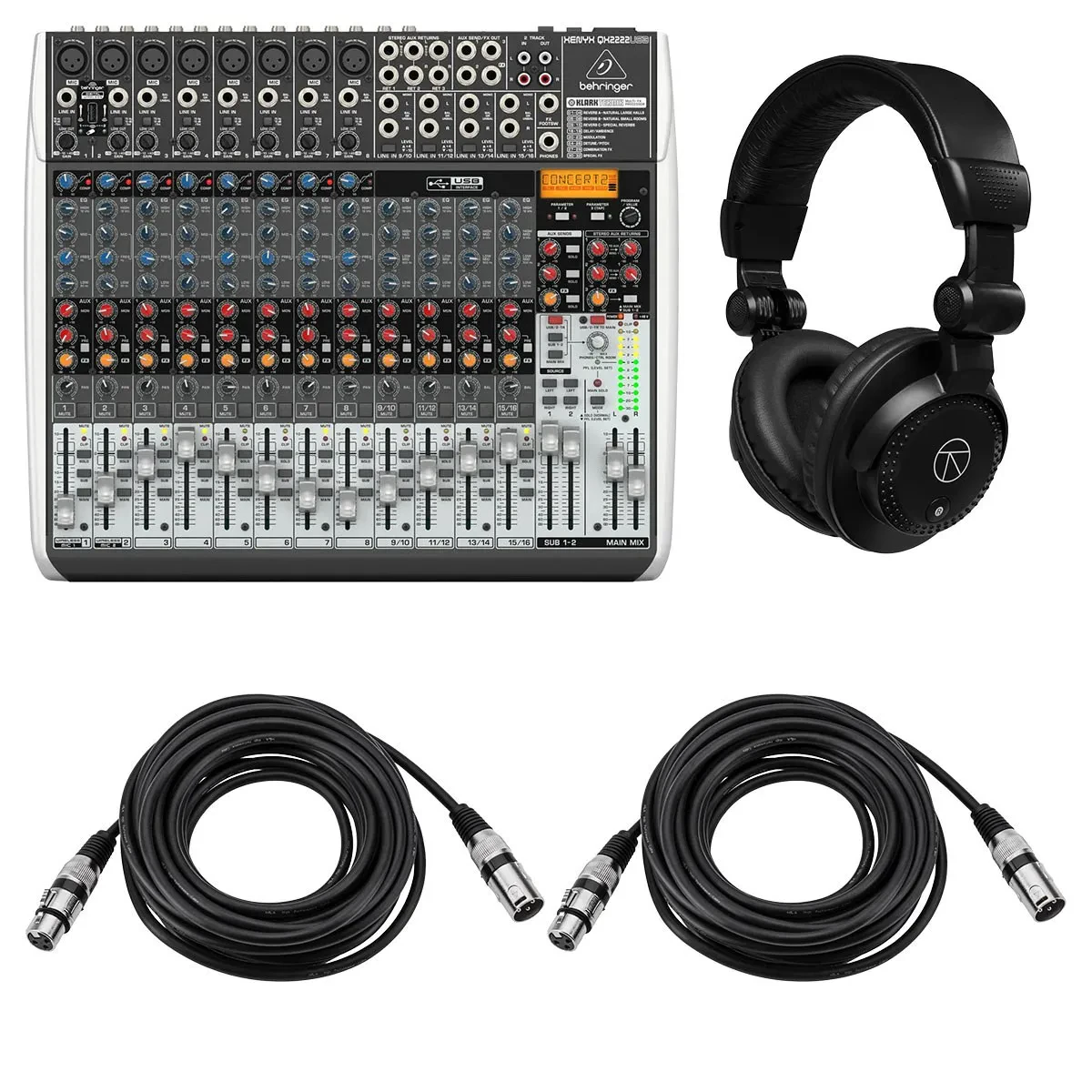 Behringer Xenyx QX2222USB Premium 22-Input/2-Bus Analog Mixer with Xenyx Mic Pre